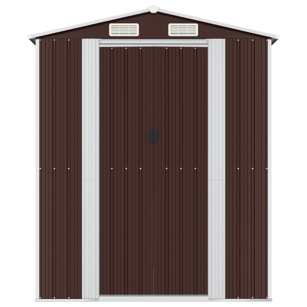 Capanno da Giardino Marrone Scuro 192x274x223cm Acciaio Zincato - homemem39