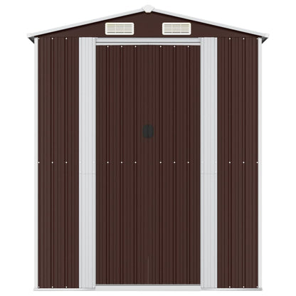 Capanno da Giardino Marrone Scuro 192x274x223cm Acciaio Zincato - homemem39
