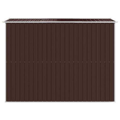 Capanno da Giardino Marrone Scuro 192x274x223cm Acciaio Zincato - homemem39