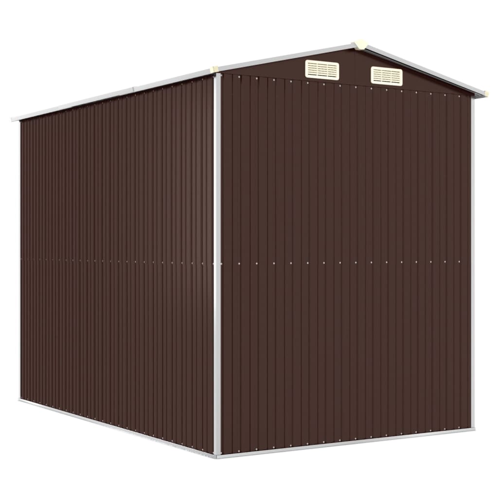 Capanno da Giardino Marrone Scuro 192x274x223cm Acciaio Zincato - homemem39