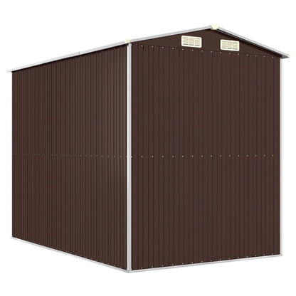 Capanno da Giardino Marrone Scuro 192x274x223cm Acciaio Zincato - homemem39