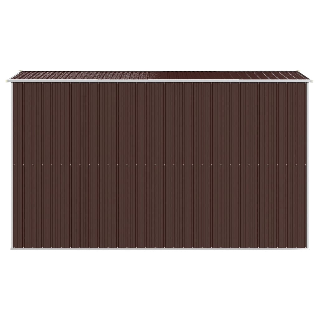 Capanno da Giardino Marrone Scuro 192x357x223cm Acciaio Zincato - homemem39