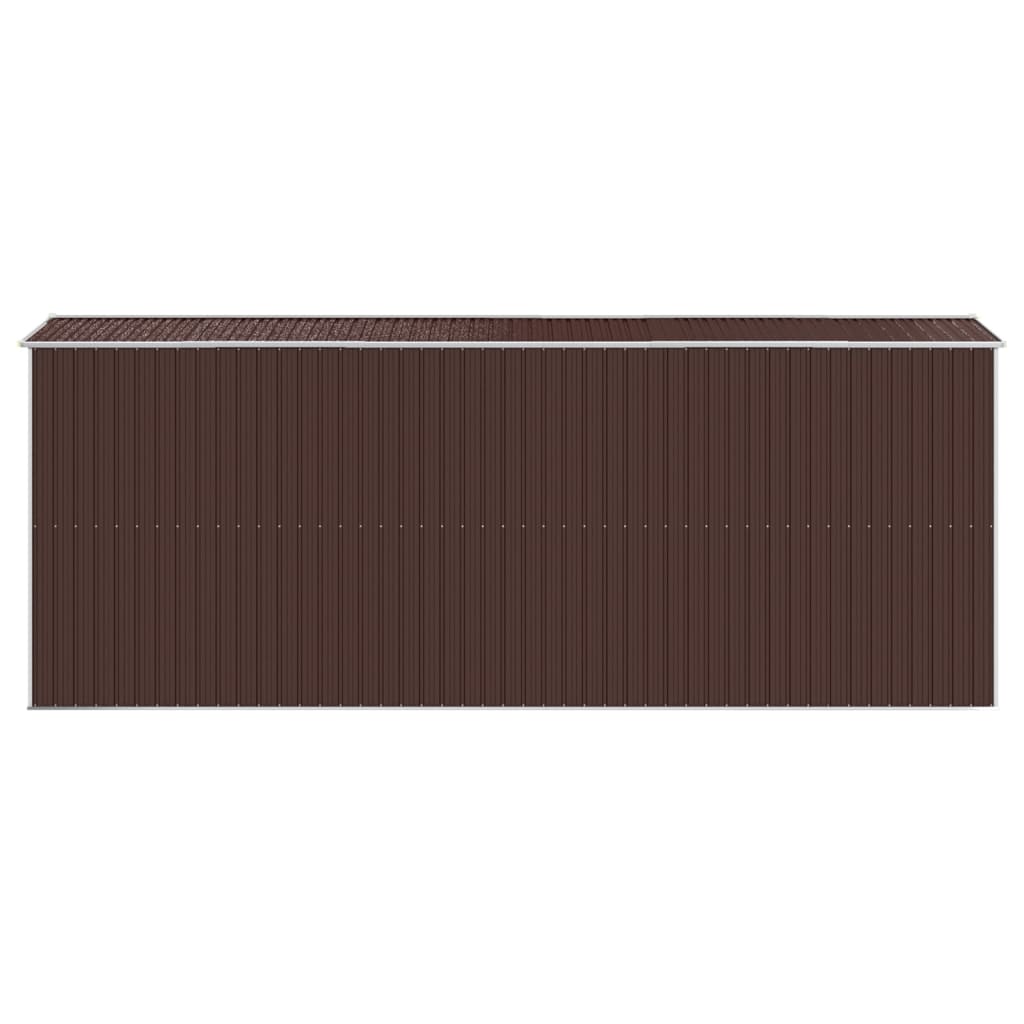 Capanno da Giardino Marrone Scuro 192x523x223cm Acciaio Zincato - homemem39