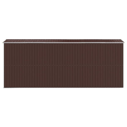 Capanno da Giardino Marrone Scuro 192x523x223cm Acciaio Zincato - homemem39