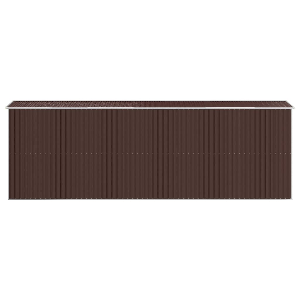 Capanno da Giardino Marrone Scuro 192x606x223cm Acciaio Zincato - homemem39