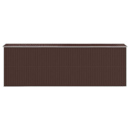 Capanno da Giardino Marrone Scuro 192x606x223cm Acciaio Zincato - homemem39