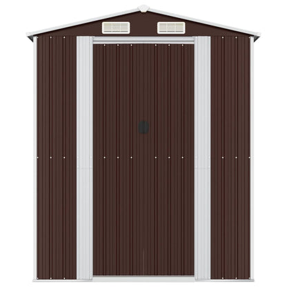 Capanno da Giardino Marrone Scuro 192x689x223cm Acciaio Zincato - homemem39