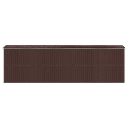 Capanno da Giardino Marrone Scuro 192x689x223cm Acciaio Zincato - homemem39