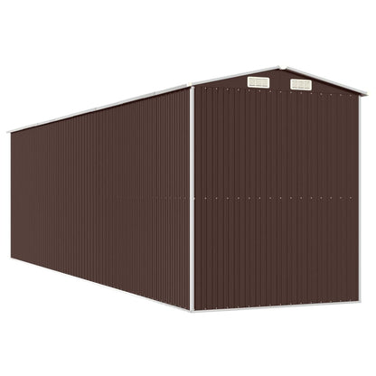 Capanno da Giardino Marrone Scuro 192x689x223cm Acciaio Zincato - homemem39