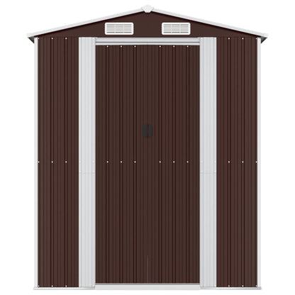 Capanno da Giardino Marrone Scuro 192x855x223cm Acciaio Zincato - homemem39