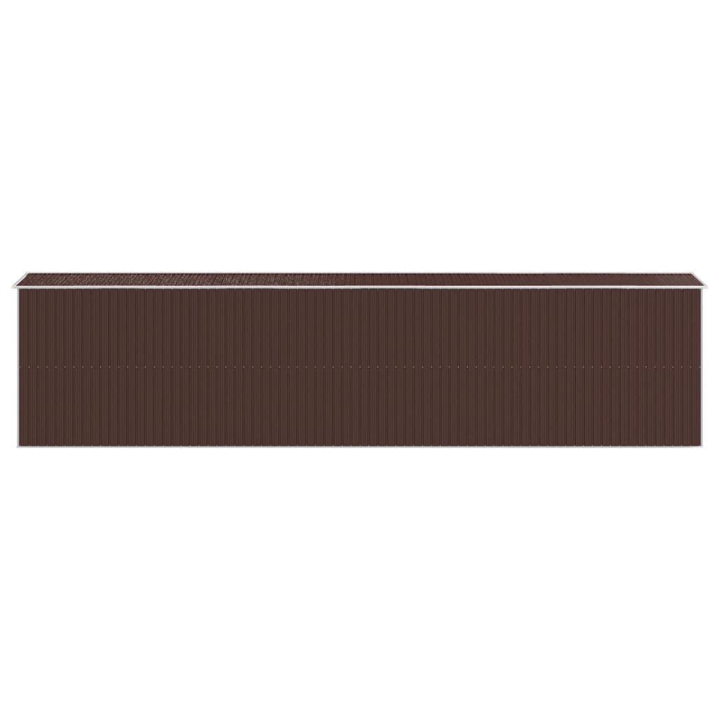 Capanno da Giardino Marrone Scuro 192x855x223cm Acciaio Zincato - homemem39