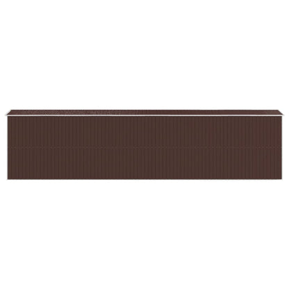 Capanno da Giardino Marrone Scuro 192x855x223cm Acciaio Zincato - homemem39