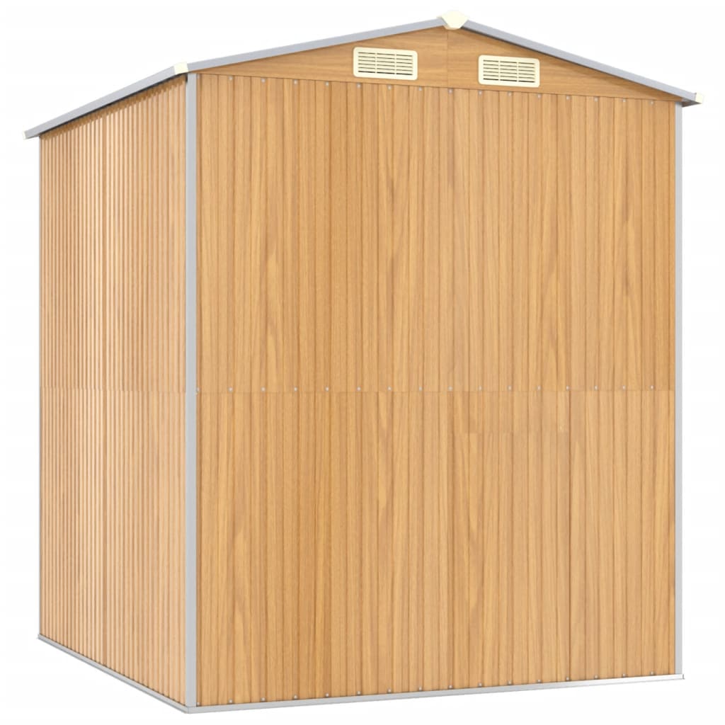 Capanno Giardino Marrone Chiaro 192x191x223 cm Acciaio Zincato - homemem39