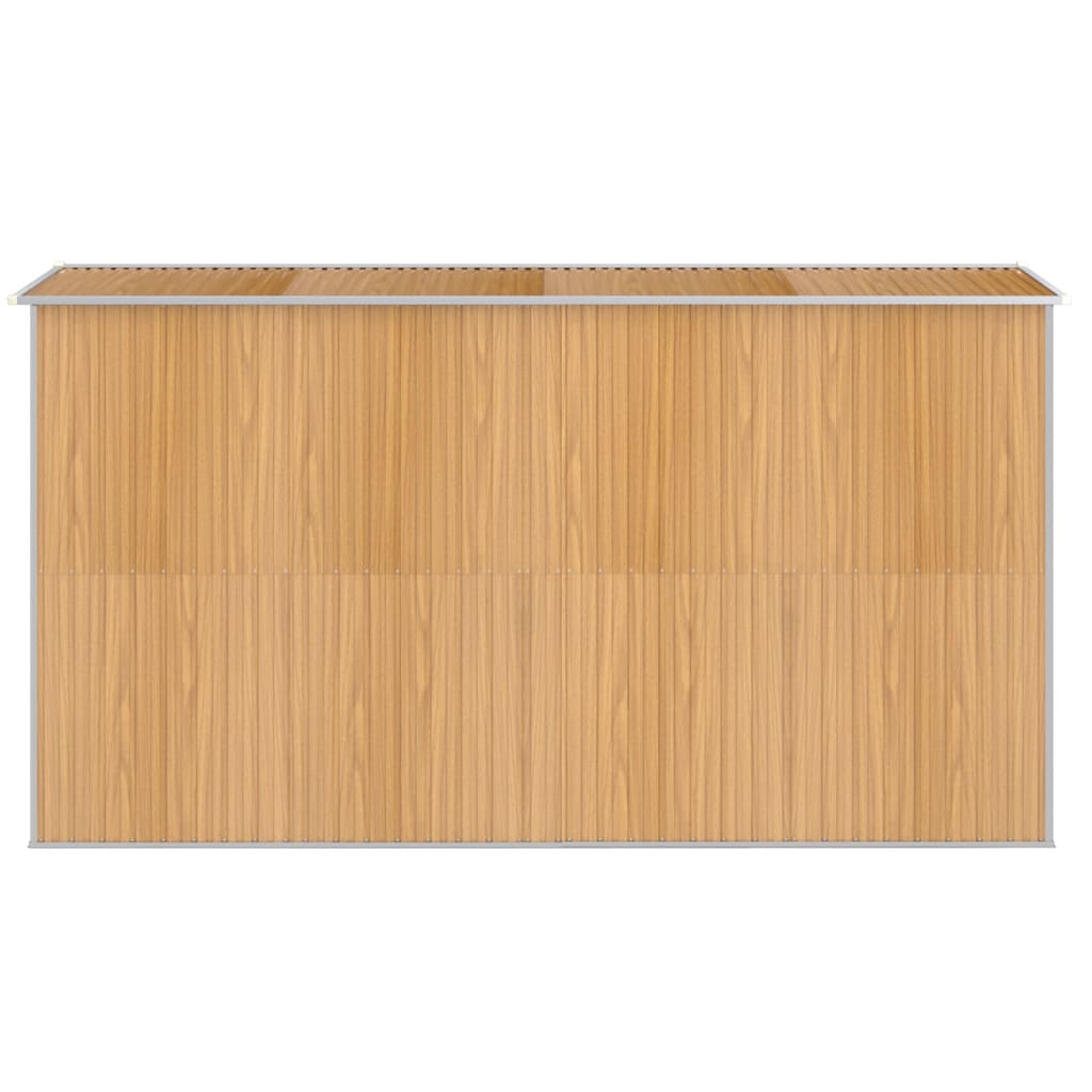Capanno Giardino Marrone Chiaro 192x357x223cm Acciaio Zincato - homemem39