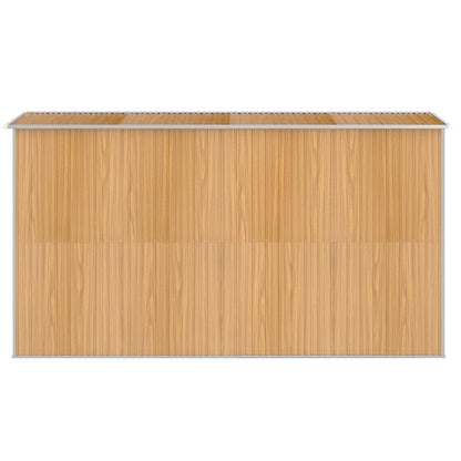 Capanno Giardino Marrone Chiaro 192x357x223cm Acciaio Zincato - homemem39