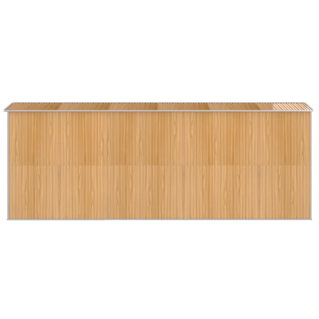 Capanno Giardino Marrone Chiaro 192x523x223 cm Acciaio Zincato - homemem39