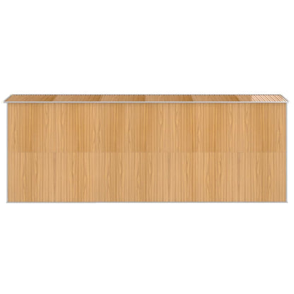 Capanno Giardino Marrone Chiaro 192x523x223 cm Acciaio Zincato - homemem39