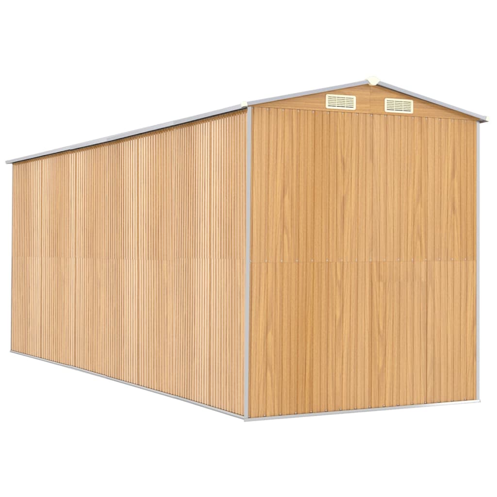 Capanno Giardino Marrone Chiaro 192x523x223 cm Acciaio Zincato - homemem39