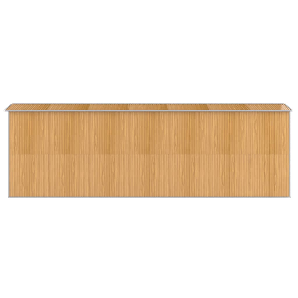Capanno Giardino Marrone Chiaro 192x606x223 cm Acciaio Zincato - homemem39