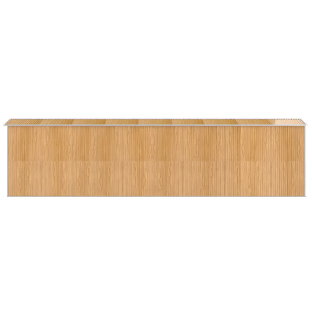Capanno Giardino Marrone Chiaro 192x772x223 cm Acciaio Zincato - homemem39