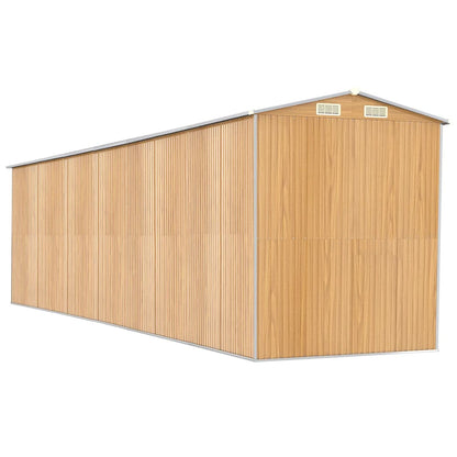 Capanno Giardino Marrone Chiaro 192x772x223 cm Acciaio Zincato - homemem39