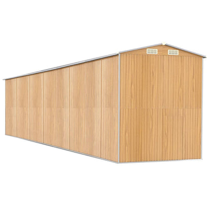 Capanno Giardino Marrone Chiaro 192x938x223 cm Acciaio Zincato - homemem39