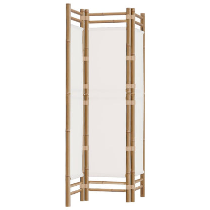 Divisorio Ambienti 3 Pannelli Pieghevole 120 cm Bambù e Tela - homemem39