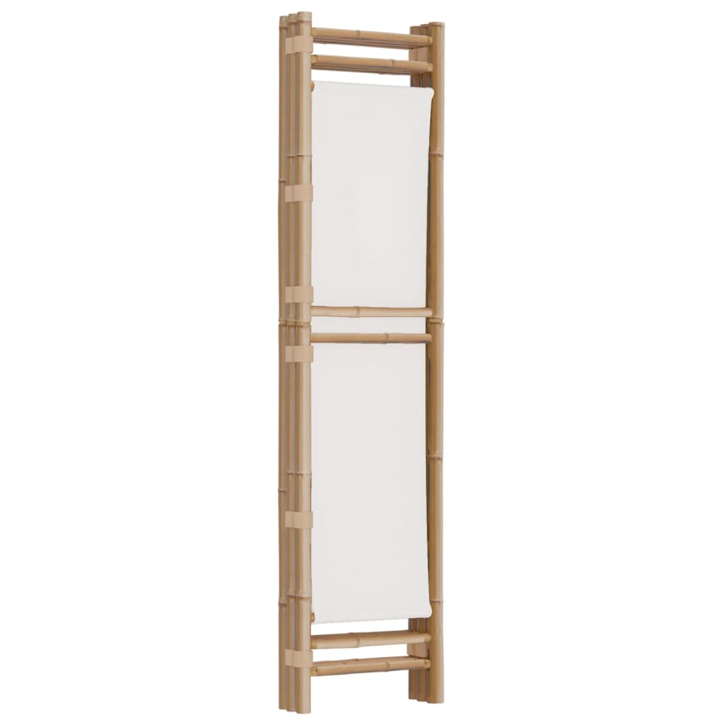 Divisorio Ambienti 3 Pannelli Pieghevole 120 cm Bambù e Tela - homemem39