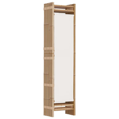 Divisorio Ambienti 6 Pannelli Pieghevole 240 cm Bambù e Tela | homemem39