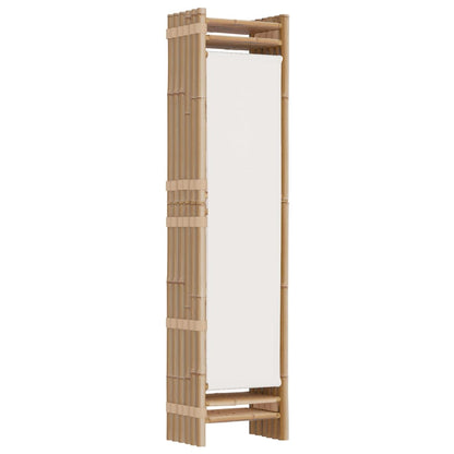 Divisorio Ambienti 6 Pannelli Pieghevole 240 cm Bambù e Tela - homemem39