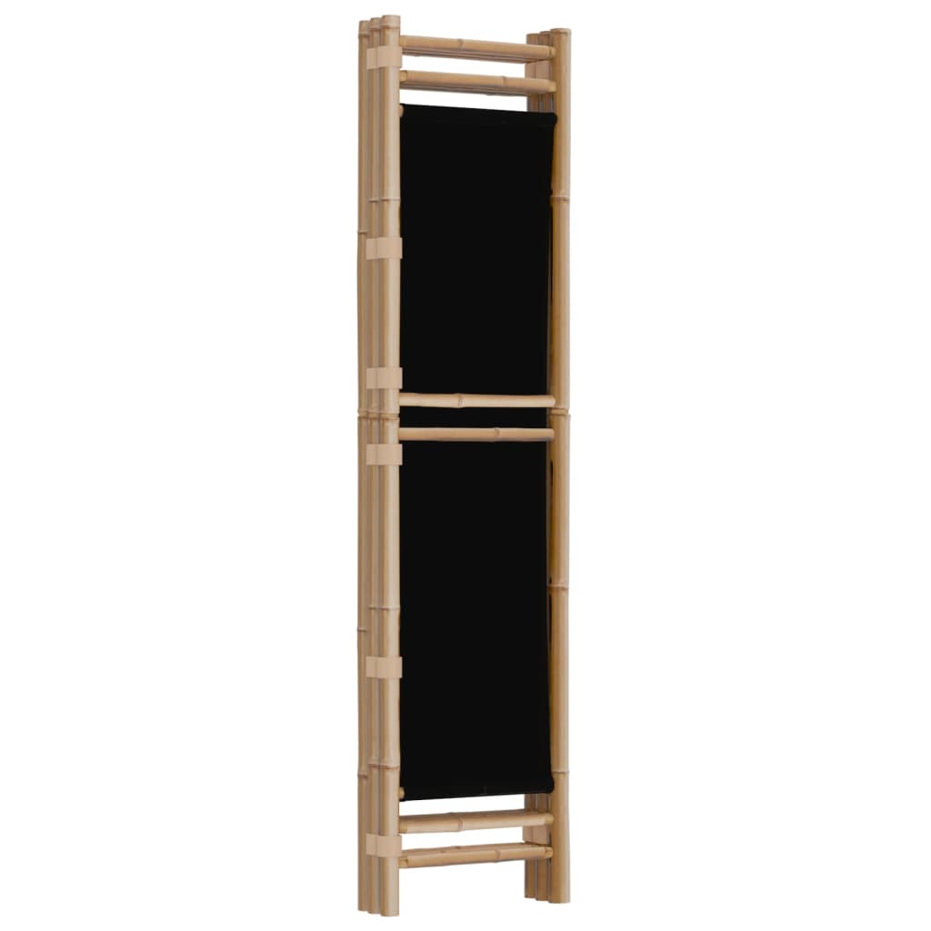 Divisorio Ambienti 3 Pannelli Pieghevole 120 cm Bambù e Tela - homemem39