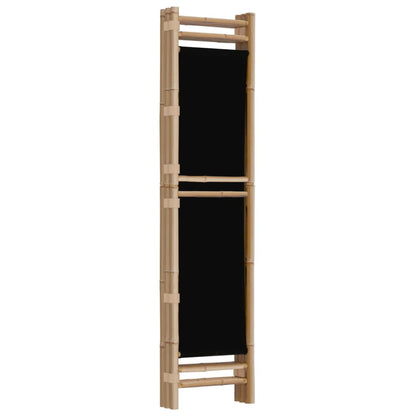 Divisorio Ambienti 3 Pannelli Pieghevole 120 cm Bambù e Tela - homemem39