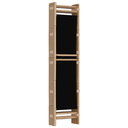 Divisorio Ambienti 4 Pannelli Pieghevole 160 cm Bambù e Tela | homemem39
