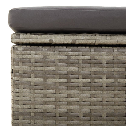 Set Divani da Giardino 4 pz con Cuscini in Polyrattan Grigio - homemem39