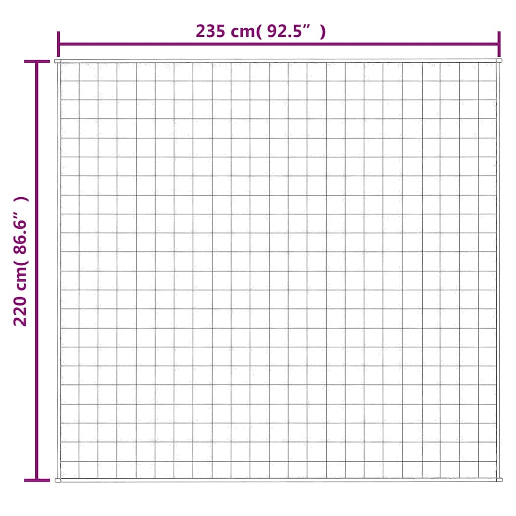 Coperta Ponderata Grigia 220x235 cm 15 kg Tessuto