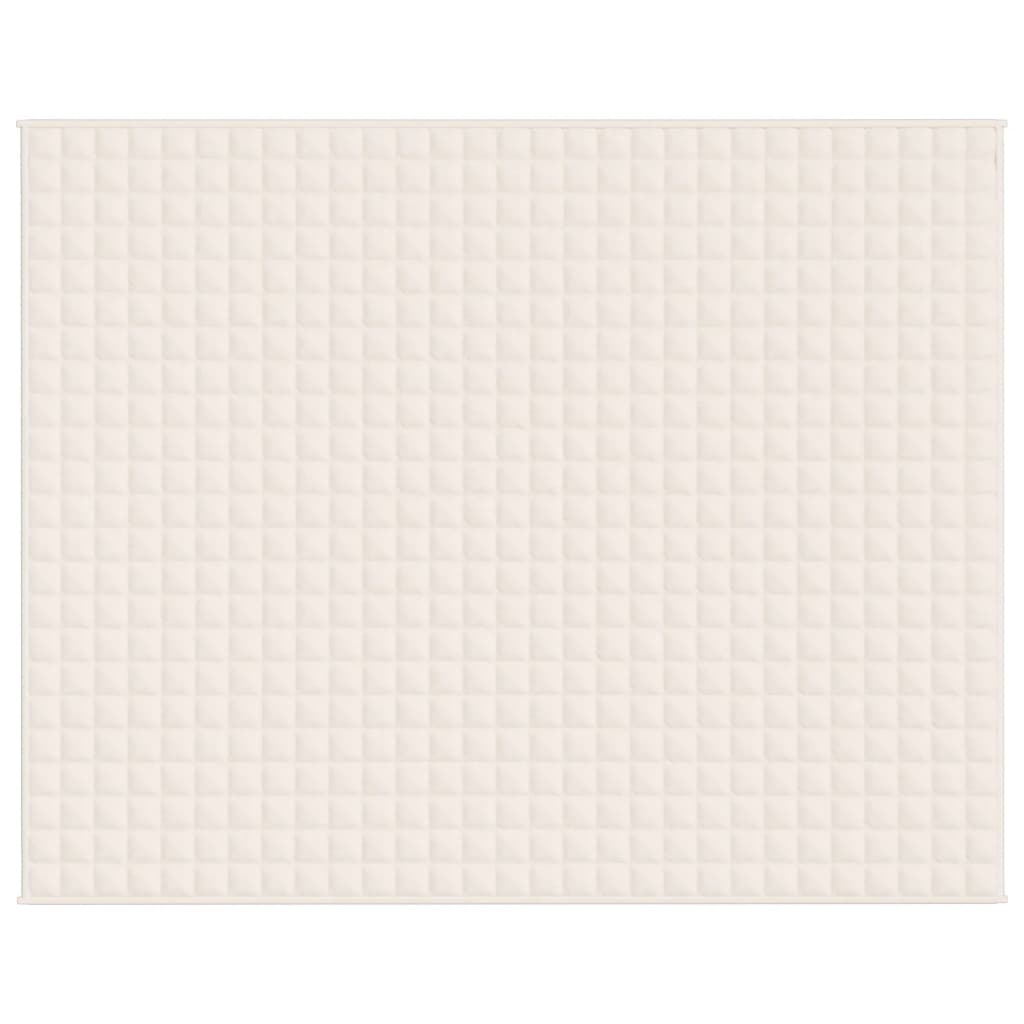 Coperta Ponderata Crema Chiaro 235x290 cm 11 kg Tessuto - homemem39