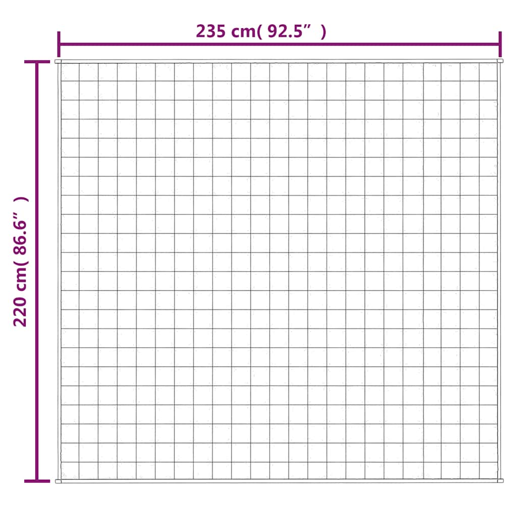 Coperta Ponderata Grigia 220x235 cm 15 kg Tessuto