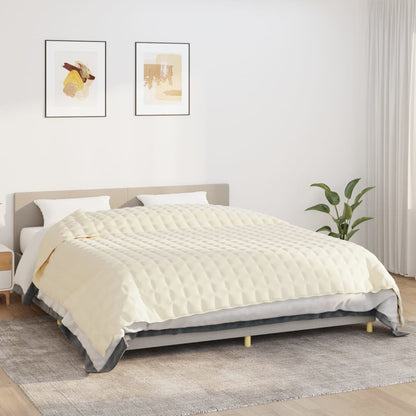 Coperta Ponderata Crema Chiaro 235x290 cm 11 kg Tessuto - homemem39