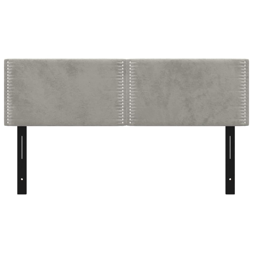 Testiere 2 pz Grigio Chiaro 72x5x78/88 cm in Velluto