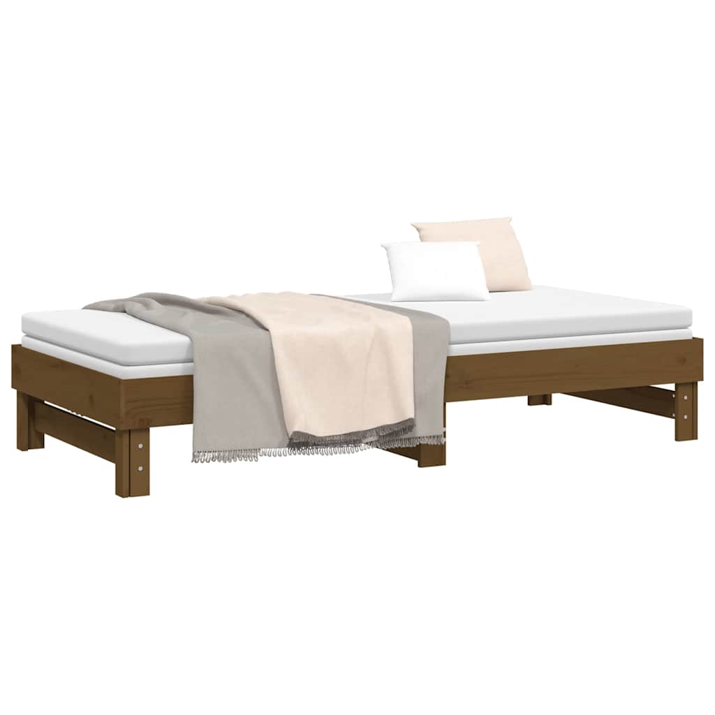 Dormeuse Estraibile Ambra 2x(100x200) cm Legno Massello di Pino