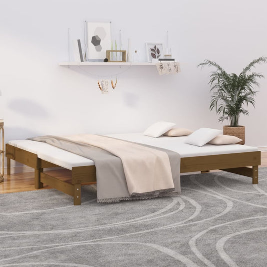 Dormeuse Estraibile Ambra 2x(100x200) cm Legno Massello di Pino - homemem39