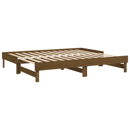 Dormeuse Estraibile senza Materasso Marrone Ambra 2x(90x200) cm - homemem39