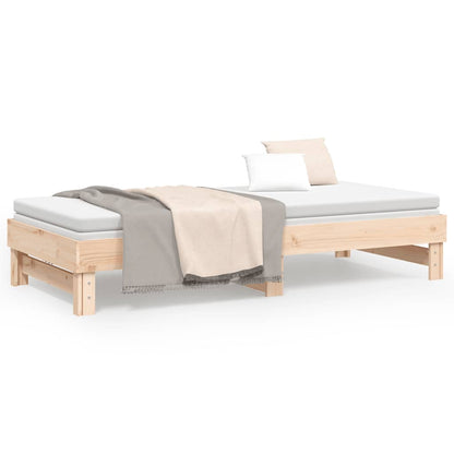 Dormeuse Estraibile 2x(80x200) cm in Legno Massello di Pino | homemem39