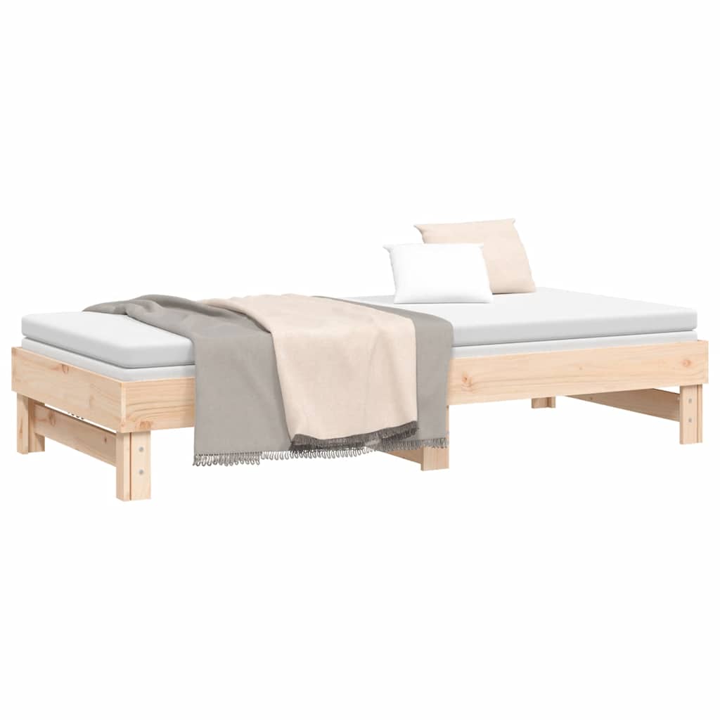 Dormeuse Estraibile 2x(80x200) cm in Legno Massello di Pino | homemem39