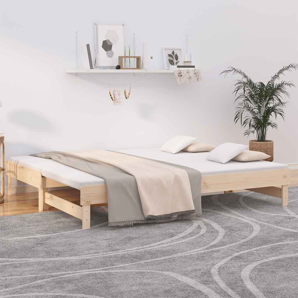 Dormeuse Estraibile 2x(80x200) cm in Legno Massello di Pino | homemem39