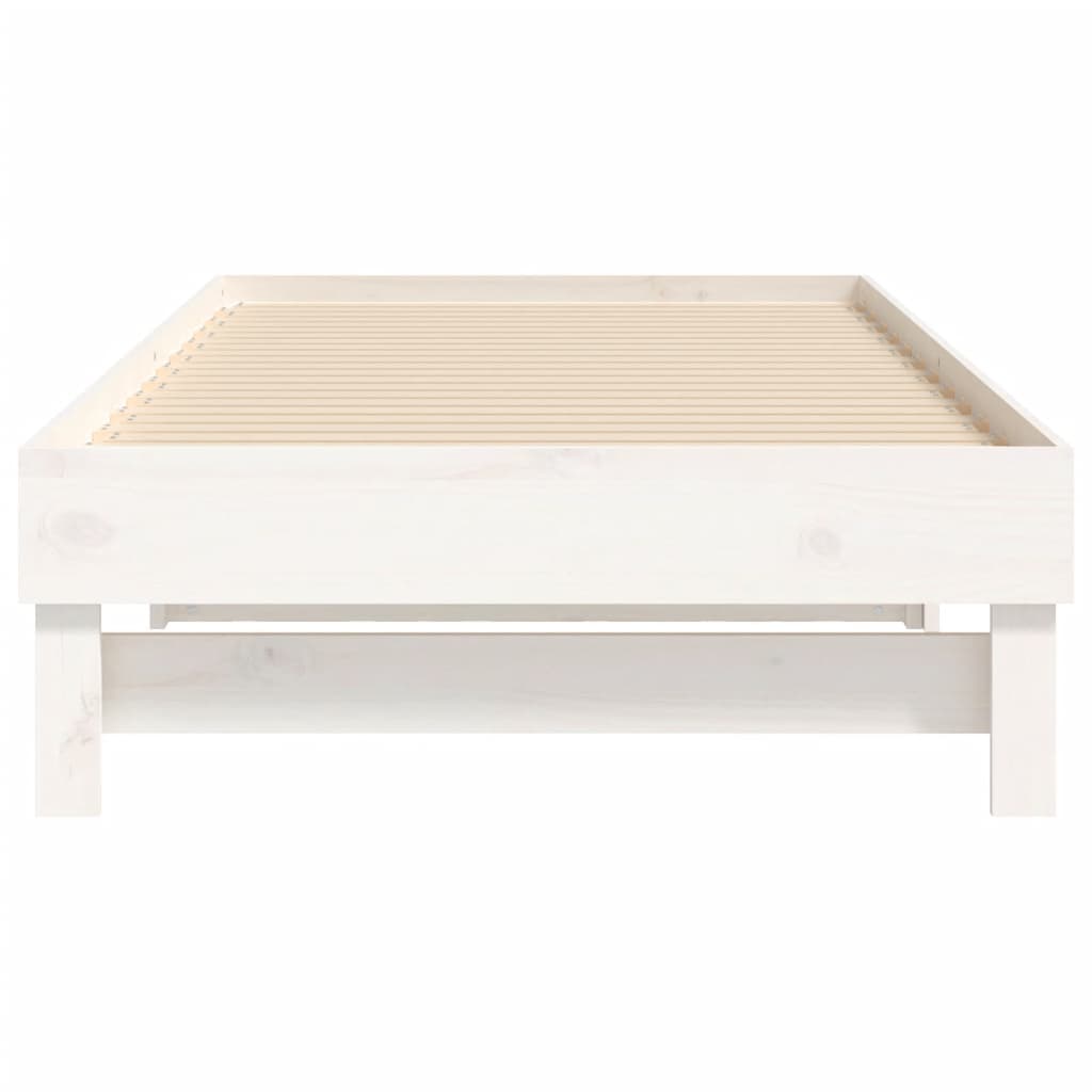 Dormeuse Estraibile Bianca 2x(90x190) cm Legno Massello di Pino - homemem39