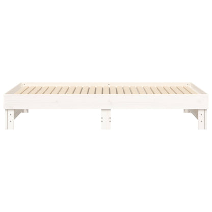 Dormeuse Estraibile Bianca 2x(90x190) cm Legno Massello di Pino - homemem39