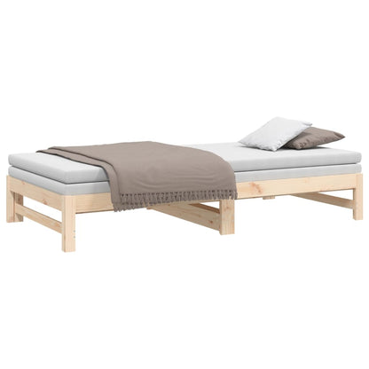 Dormeuse Estraibile 2x(100x200) cm Legno Massello di Pino - homemem39