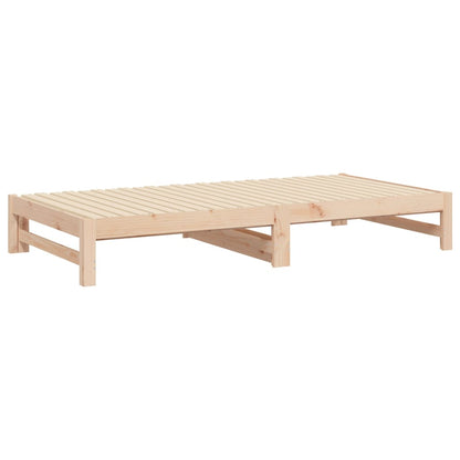 Dormeuse Estraibile 2x(100x200) cm Legno Massello di Pino - homemem39
