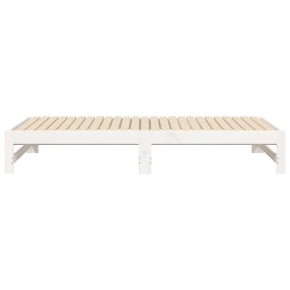 Dormeuse Estraibile Bianca 2x(90x190) cm Legno Massello di Pino - homemem39
